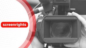 Screenrights logo and video camera