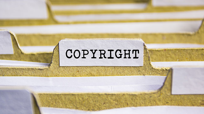 Manilla folder labelled "Copyright"
