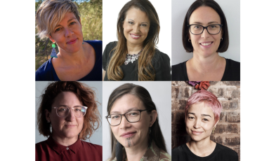 Unquiet Collective, l-r row 1: Alex Kelly, Larissa Behrendt, Lisa Sherrard; row 2: Sophie Hyde, Rachel Naninaaq Edwardson, Maya Newell Unquiet Collective, l-r row 1: Alex Kelly, Larissa Behrendt, Lisa Sherrard; row 2: Sophie Hyde, Rachel Naninaaq Edwardson, Maya Newell